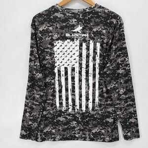BlacktipH Fishing Shirt Mens Small Digital Camo Performance Long-Sleeve Pullover